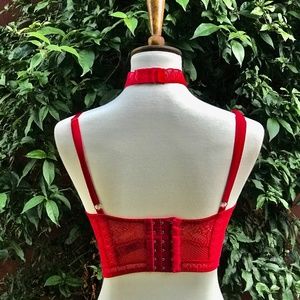 Victoria's Secret Intimates & Sleepwear - NWT VS Red HOT! High Neck Mesh Bustier Victoria's Secret Intimates & Sleepwear - NWT VS Red HOT! High Neck Mesh Bustier